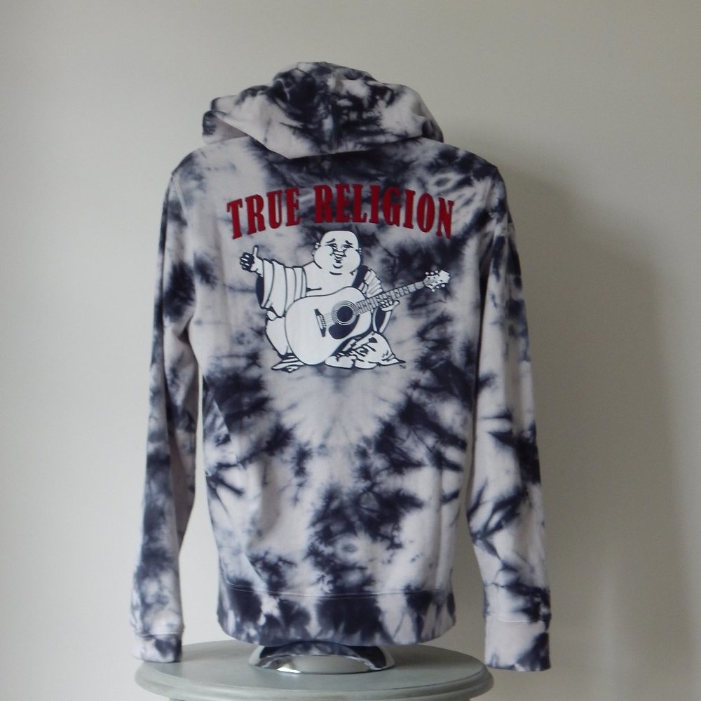 TRUE RELIGION BUDDHA TIE DYE PULLOVER HOODIE JACKET